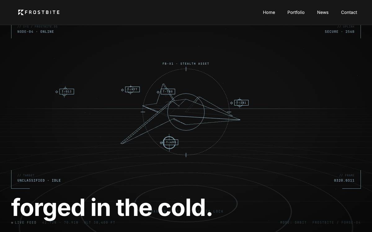 Frostbite Capital website preview