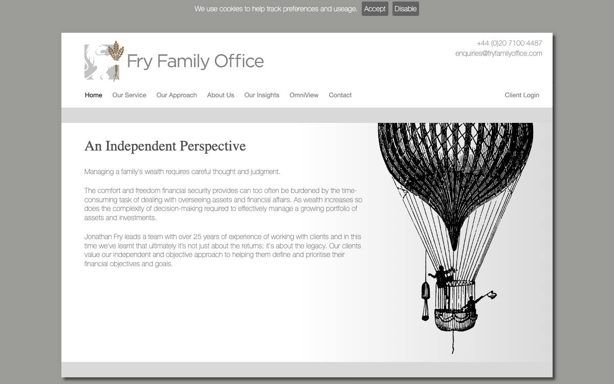 FRY Family Office website preview