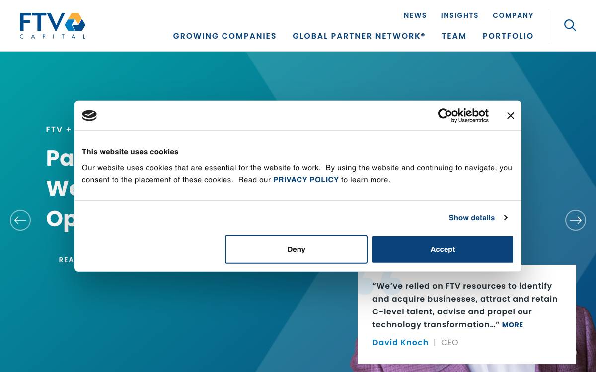 FTV Capital website preview