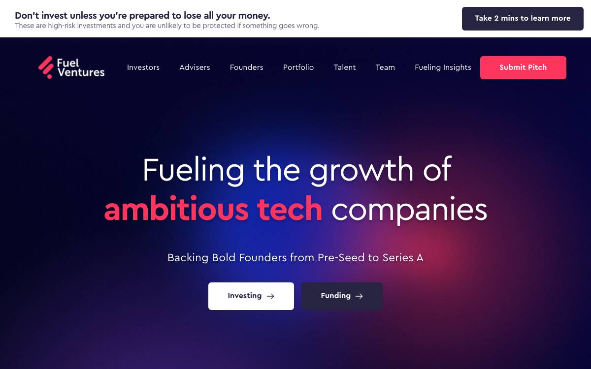 Fuel Ventures website preview