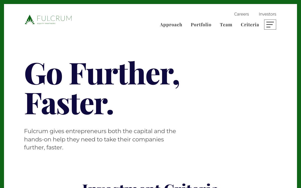 Fulcrum Equity Partners website preview
