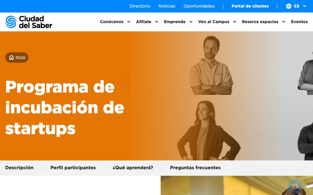 Fundación Ciudad del Saber website preview