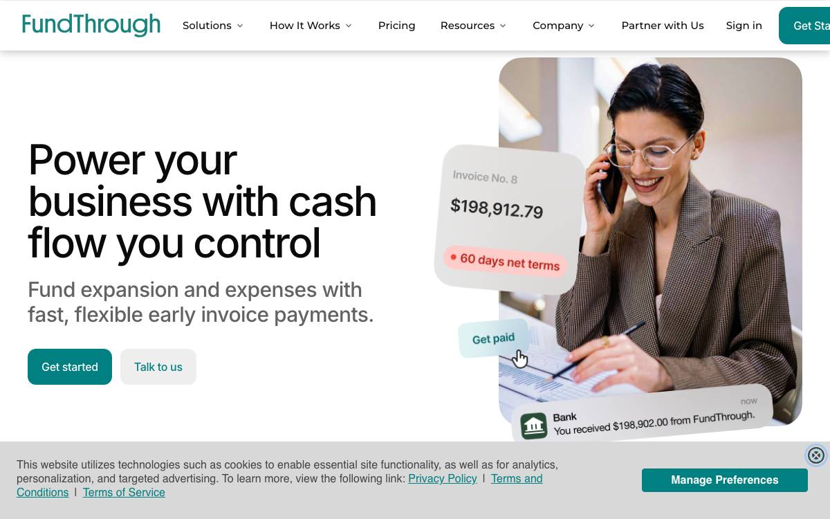 FundThrough website preview