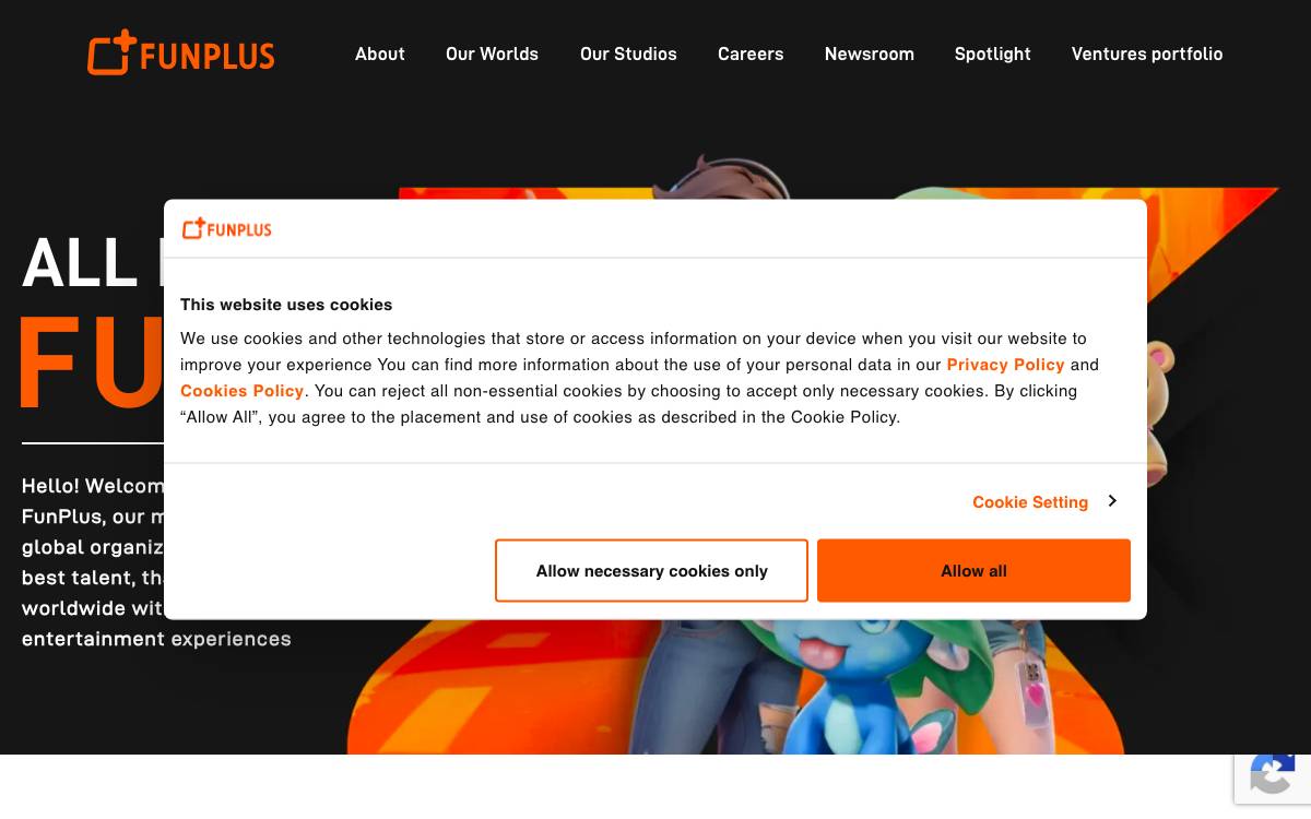 FunPlus website preview