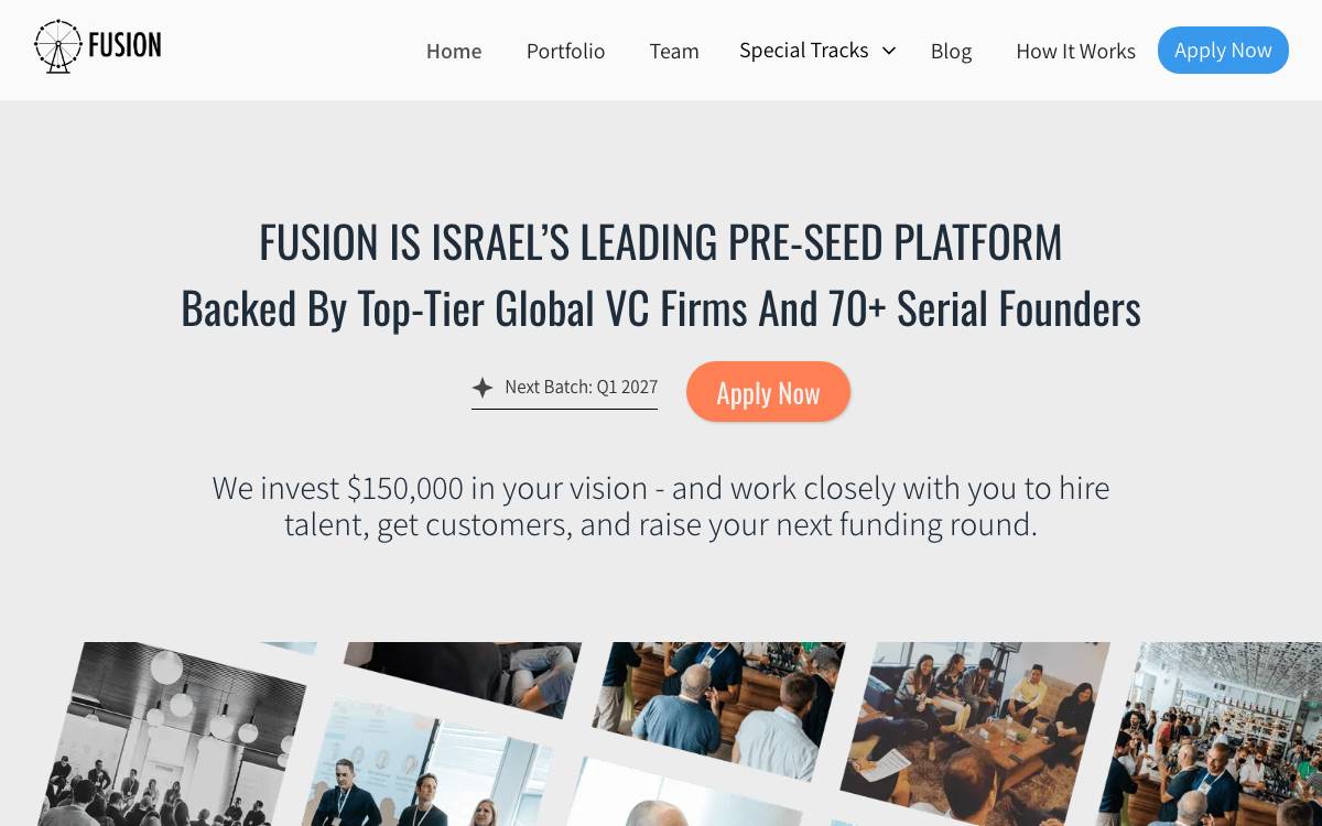 Fusion VC website preview