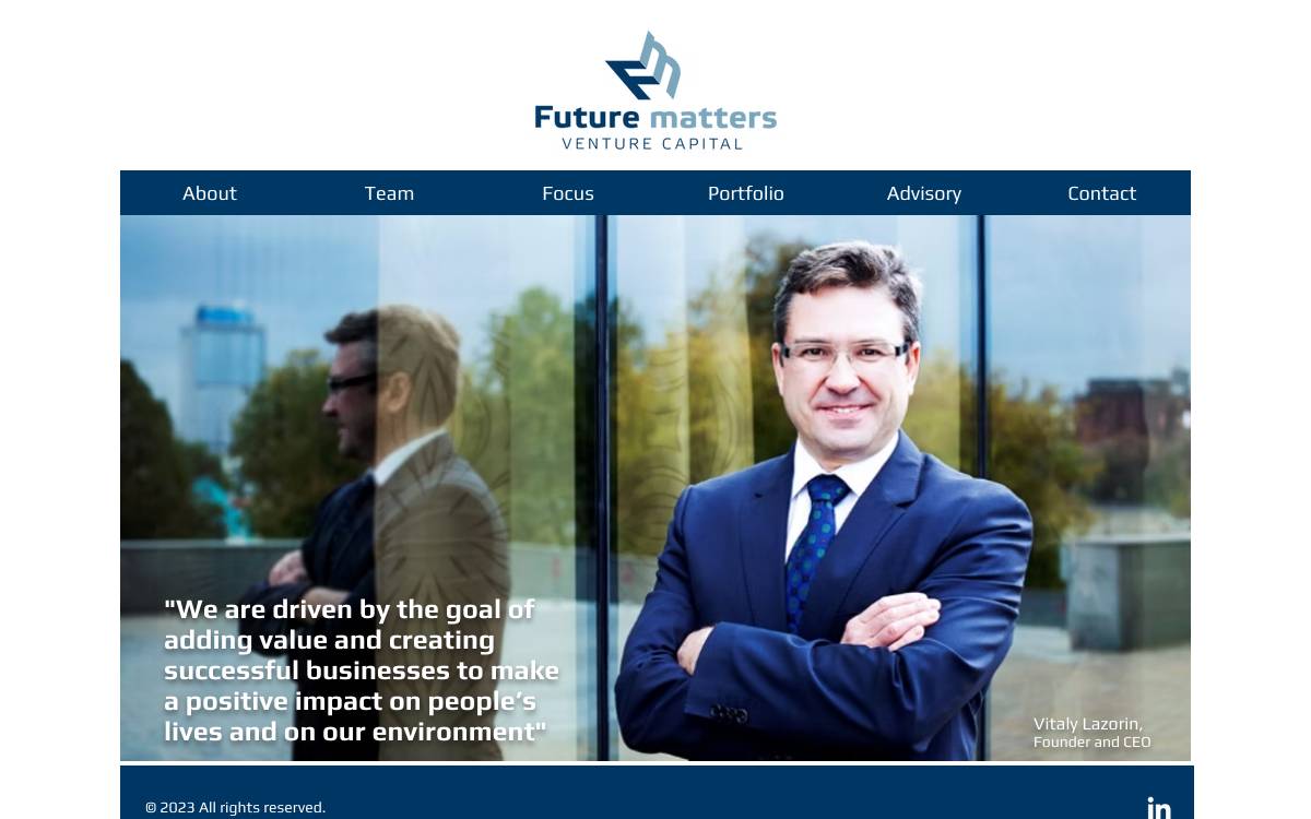 Future matters Venture Capital website preview