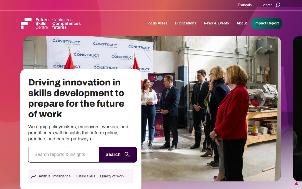 Future Skills Centre website preview