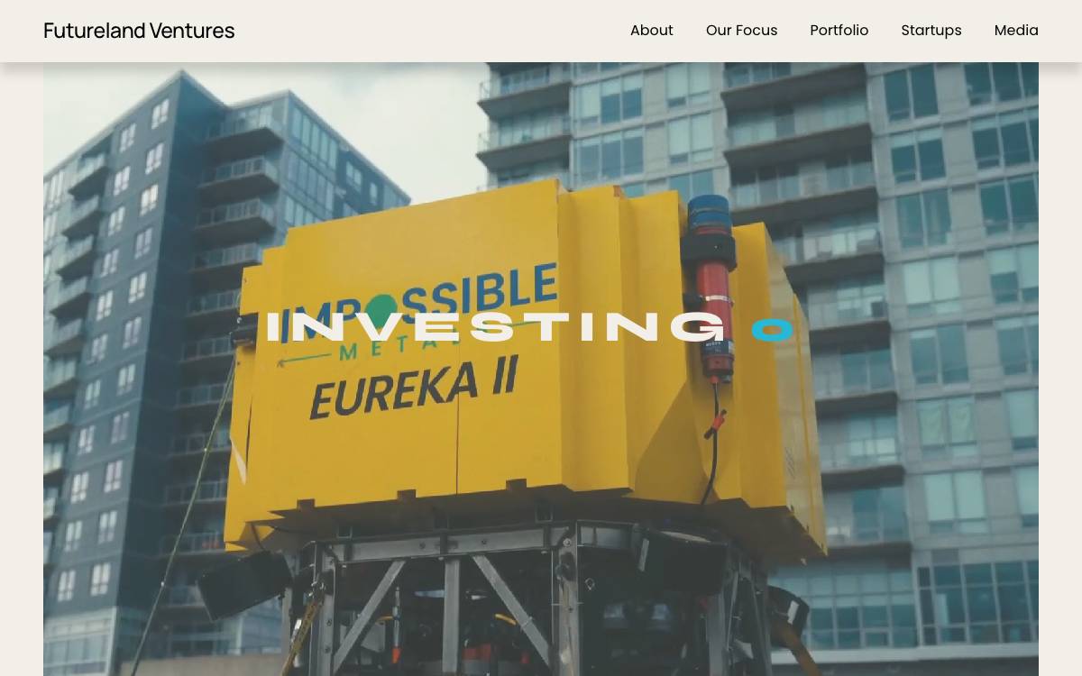futureland ventures website preview