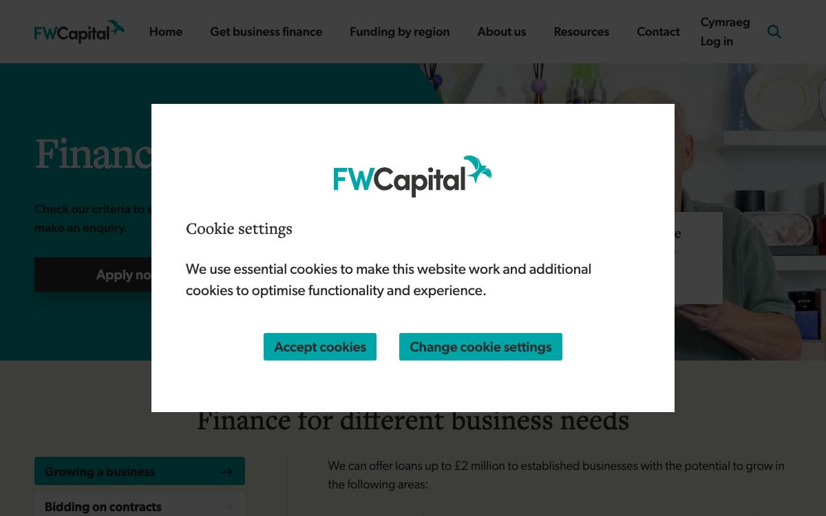 FW Capital website preview