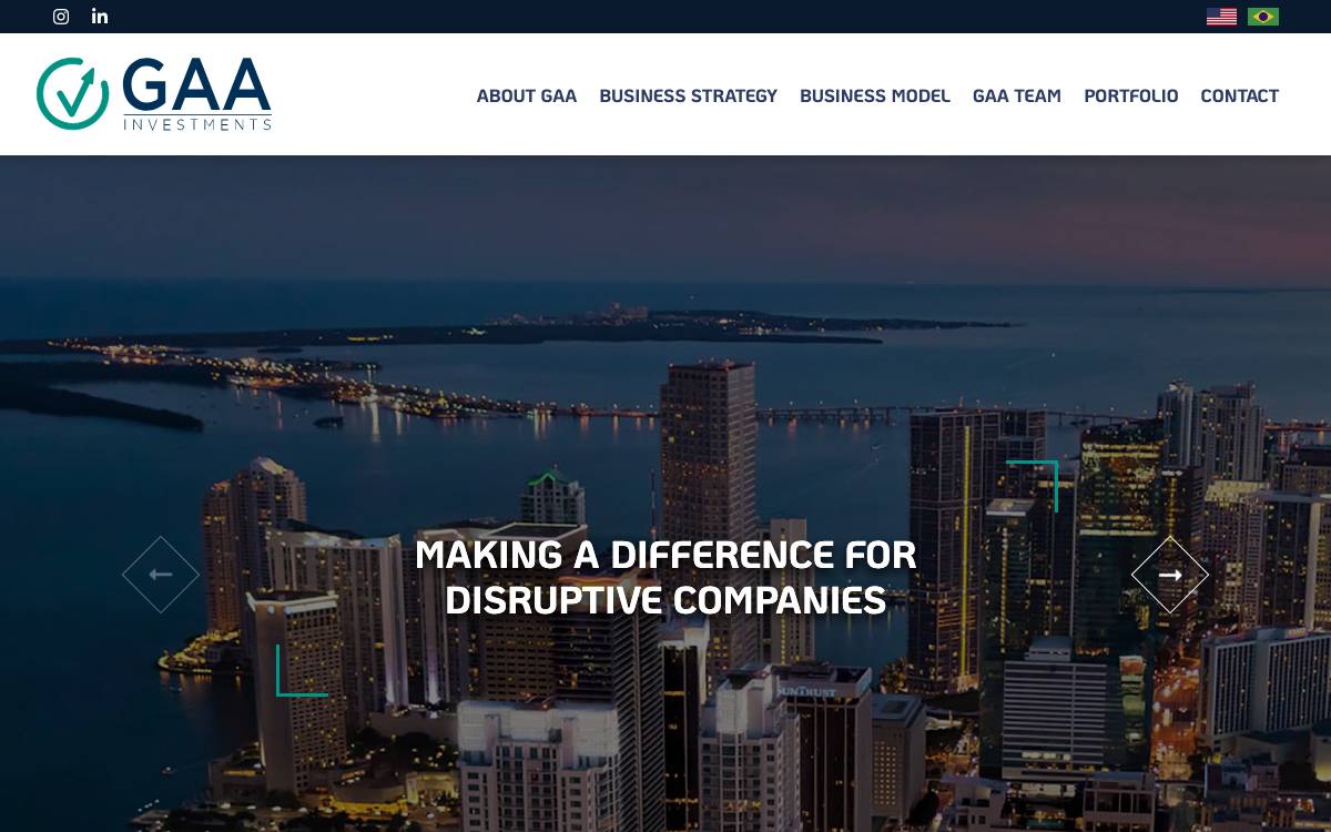 GAA Investments website preview
