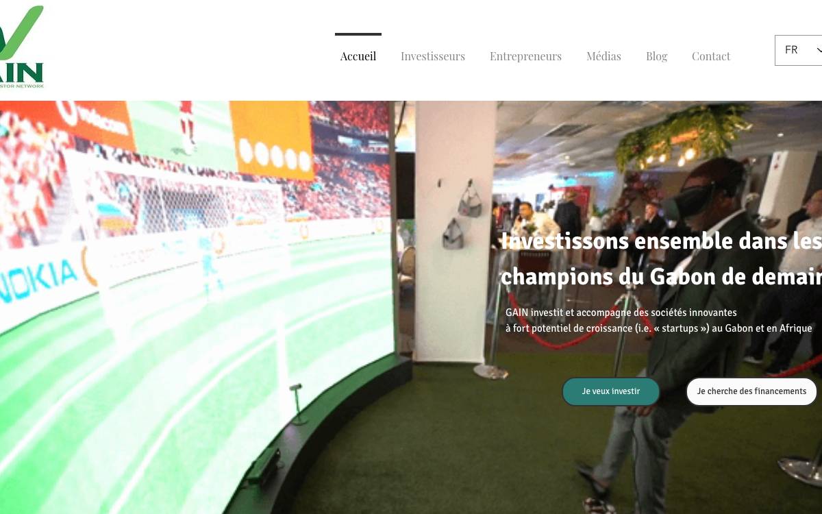Gabon Angel Investors Network website preview