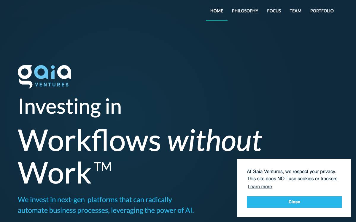 Gaia Ventures website preview