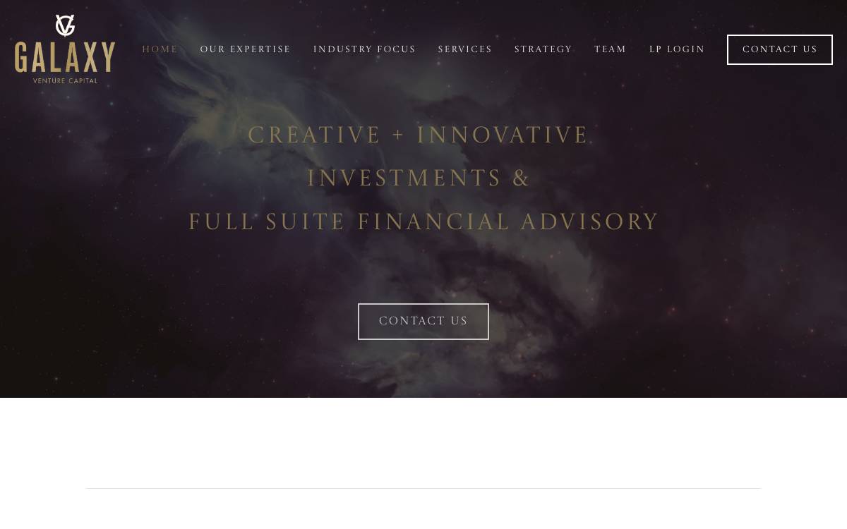 Galaxy Venture Capital (GVC) website preview