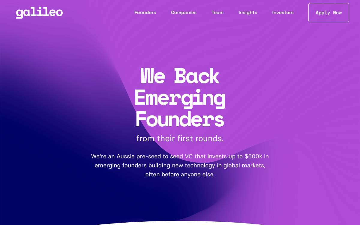Galileo Ventures website preview