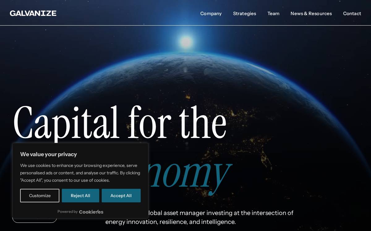 Galvanize Climate Solutions website preview