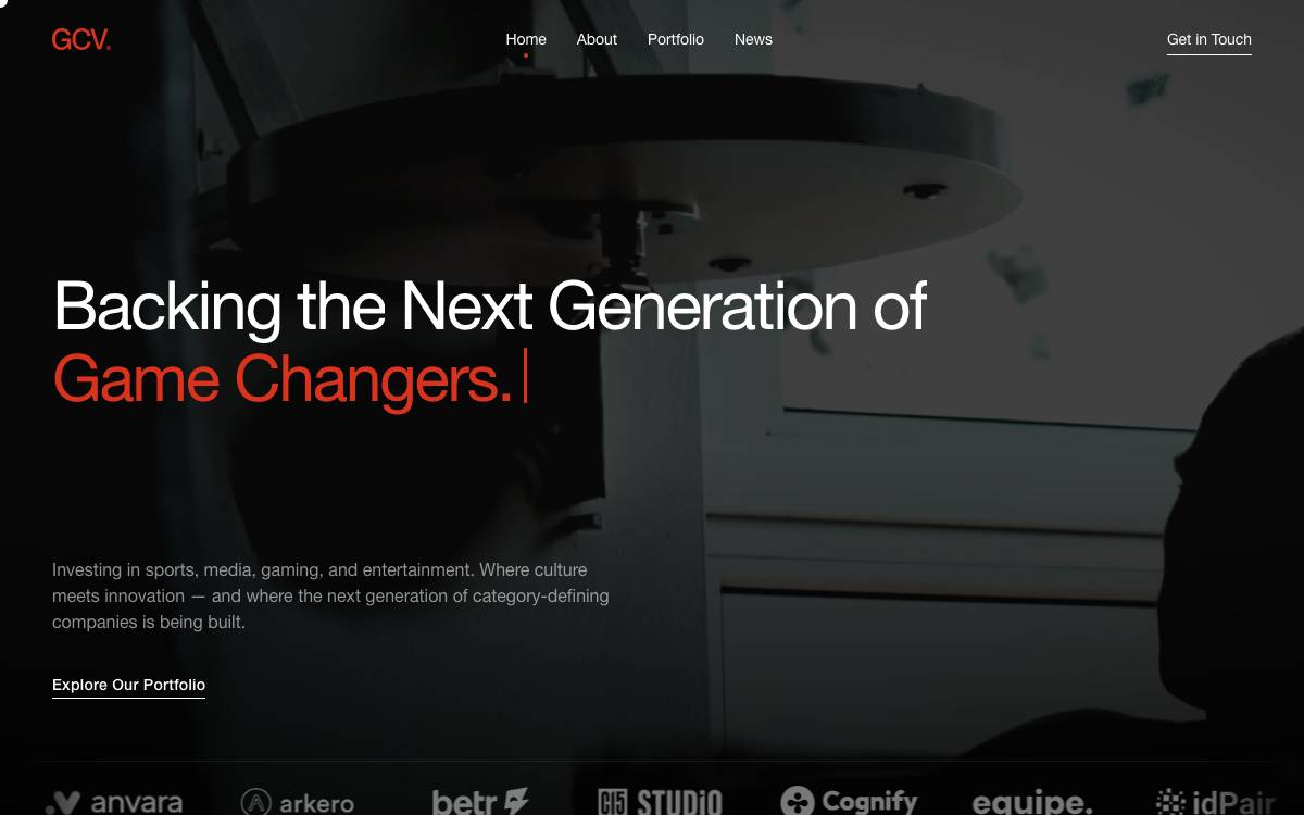 Game Changers Ventures website preview