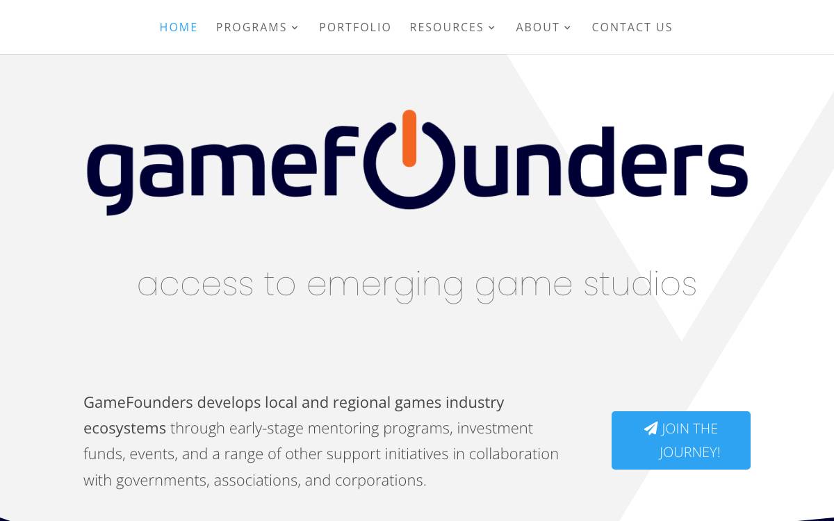 GameFounders website preview