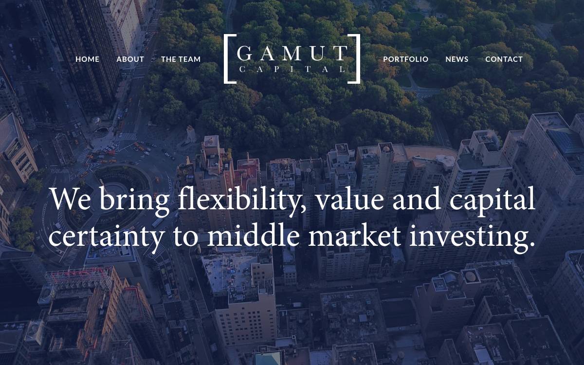 Gamut website preview