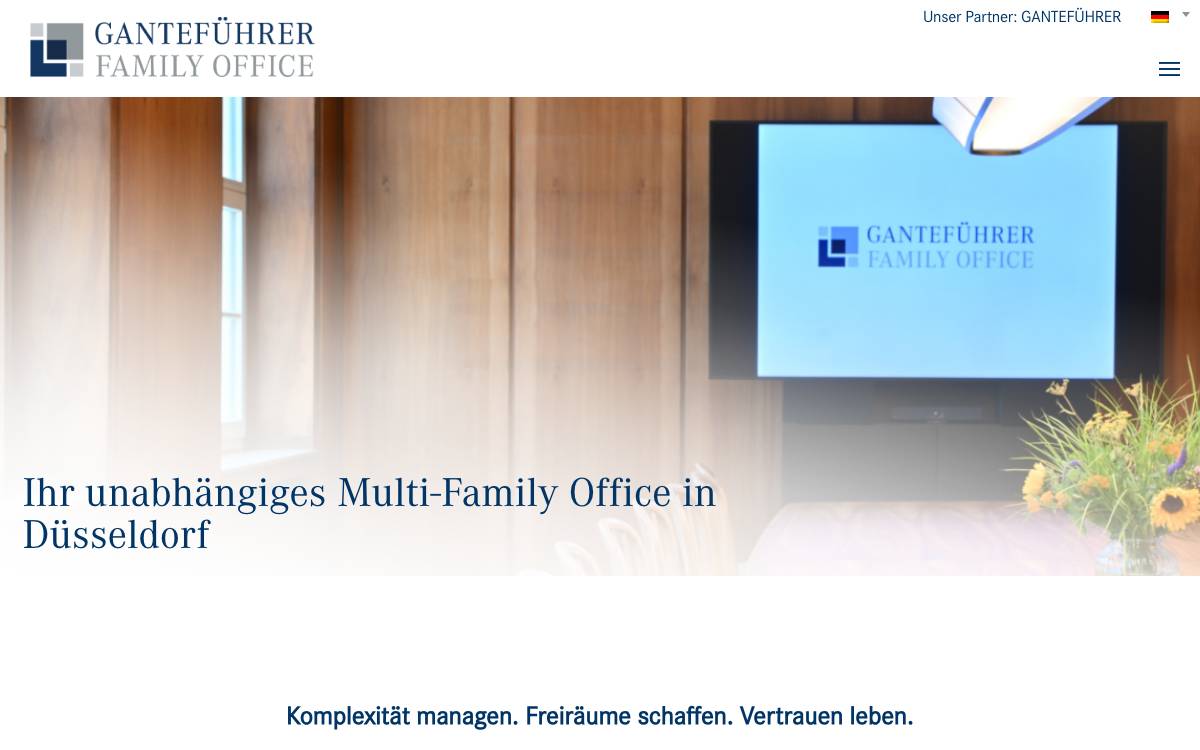 Ganteführer Family Office GmbH website preview