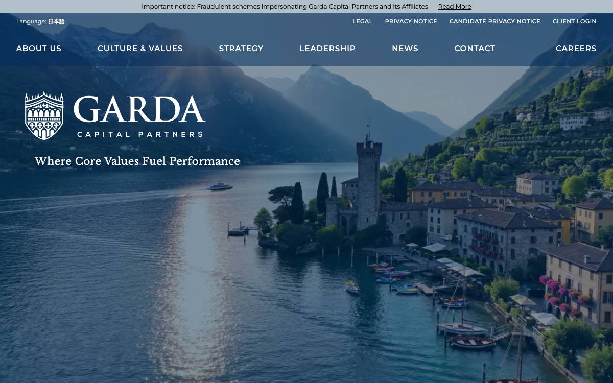 Garda website preview