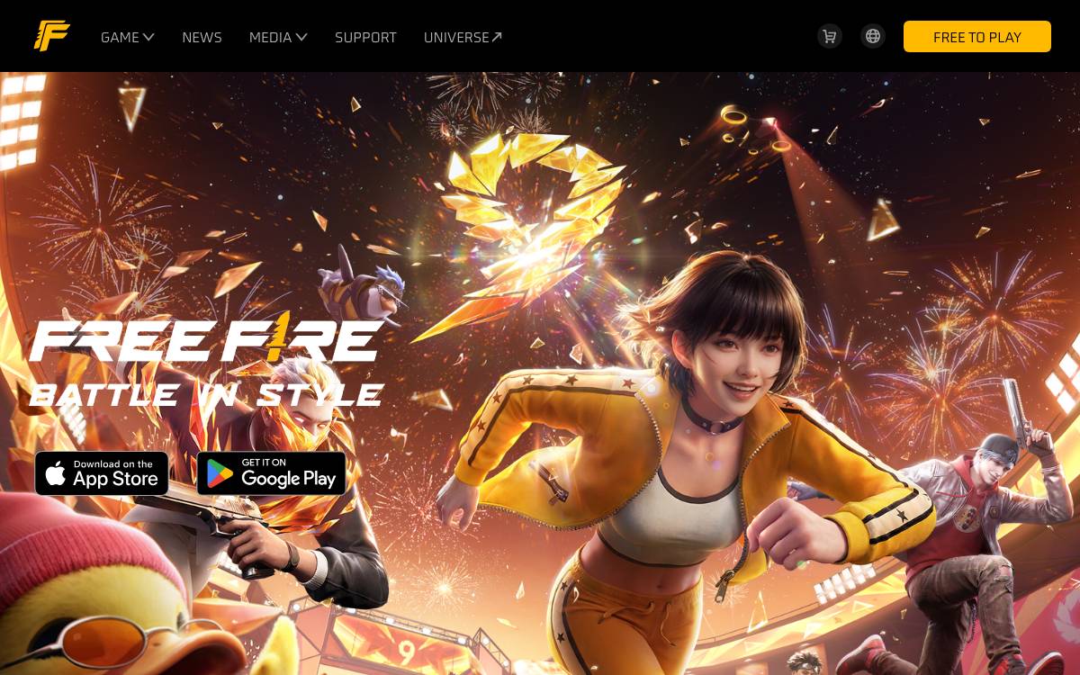 Garena Free Fire website preview