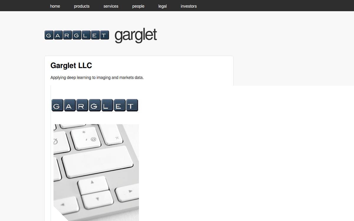 Garglet website preview