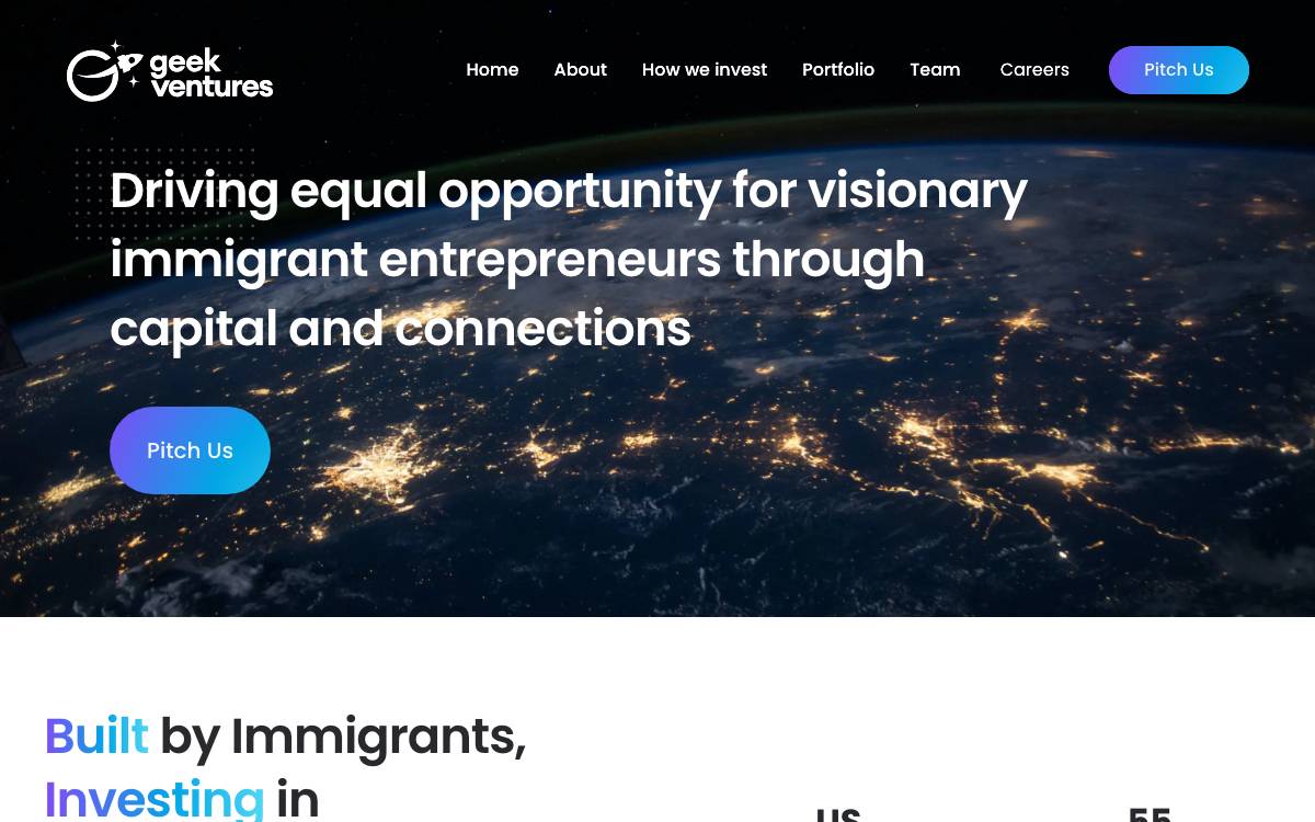 Geek Ventures website preview