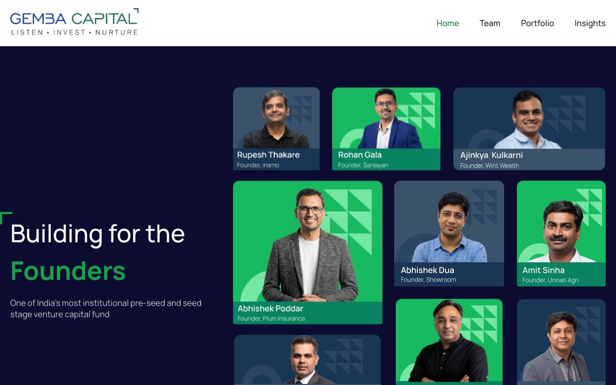 Gemba Capital Venture Partners website preview