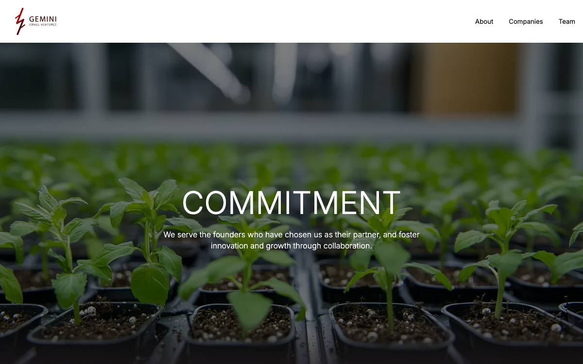 Gemini Israel Ventures website preview