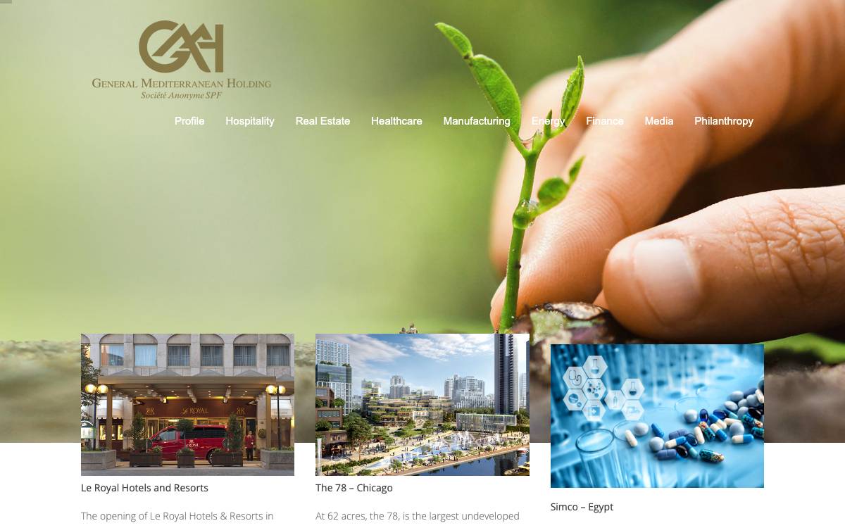 General Mediterranean Holdings website preview