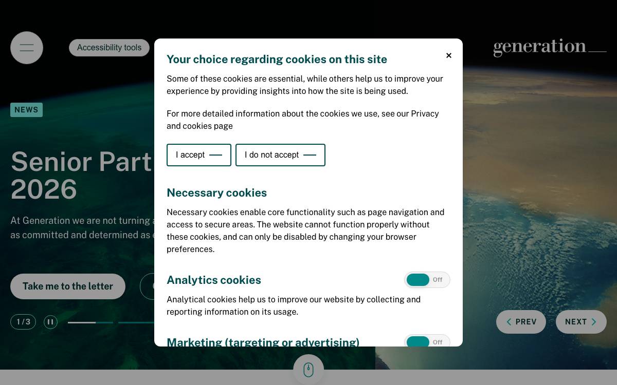 Generation Investment Management website preview