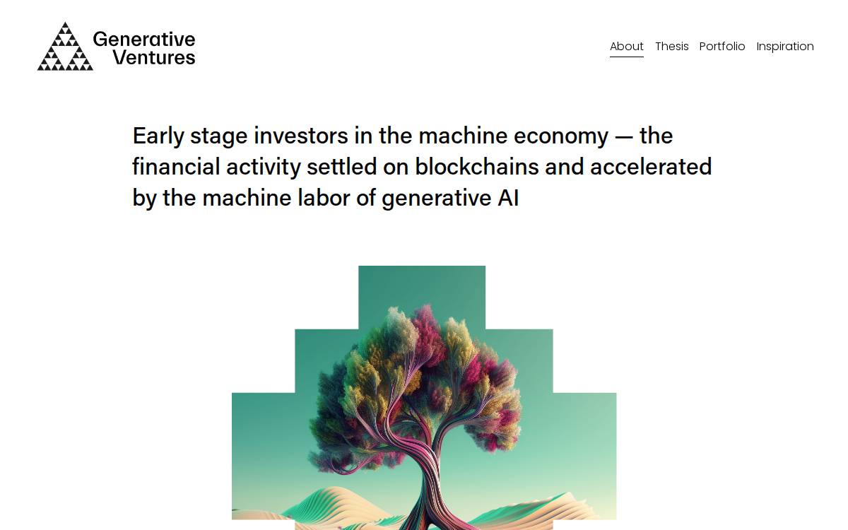 Generative Ventures website preview