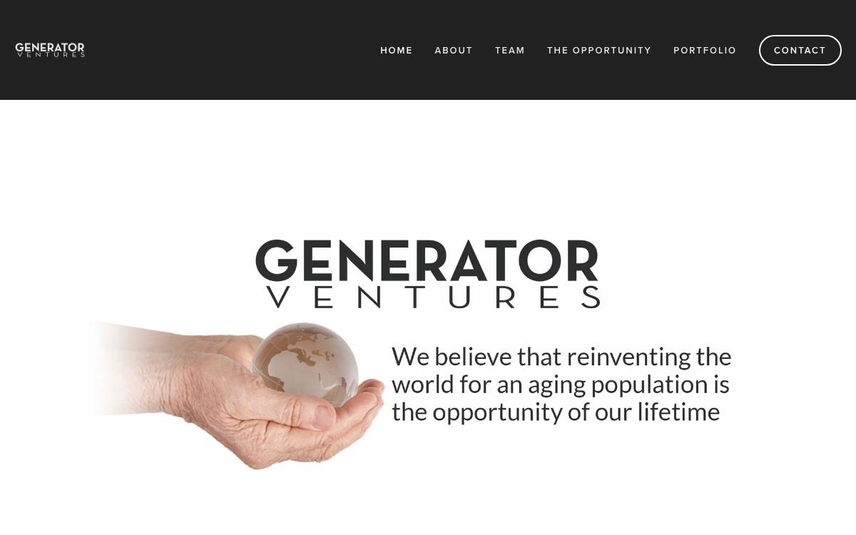 Generator Ventures website preview