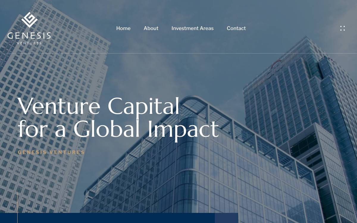 Genesis Ventures website preview