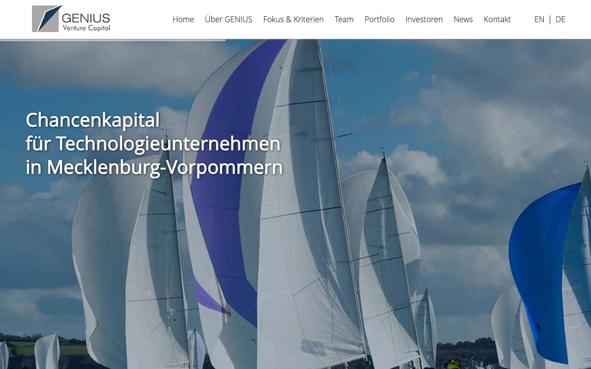GENIUS Venture Capital website preview