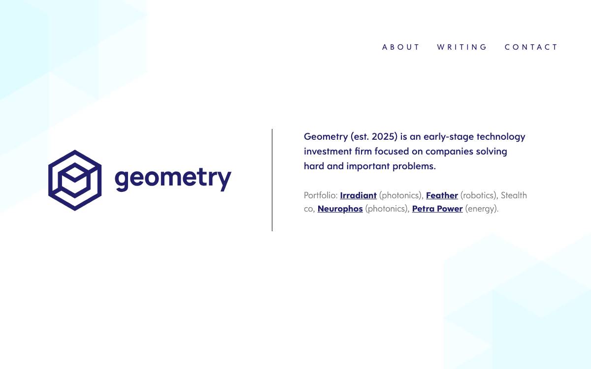 Geometry website preview