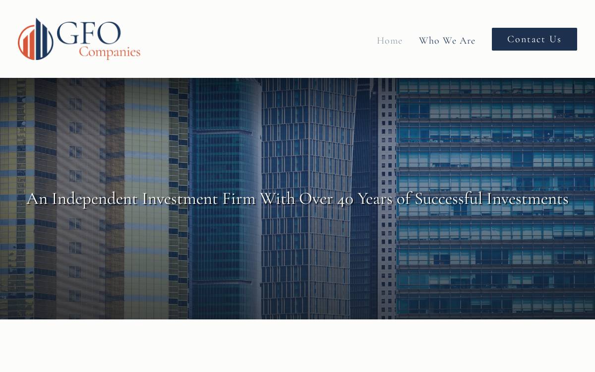 GFO Companies website preview