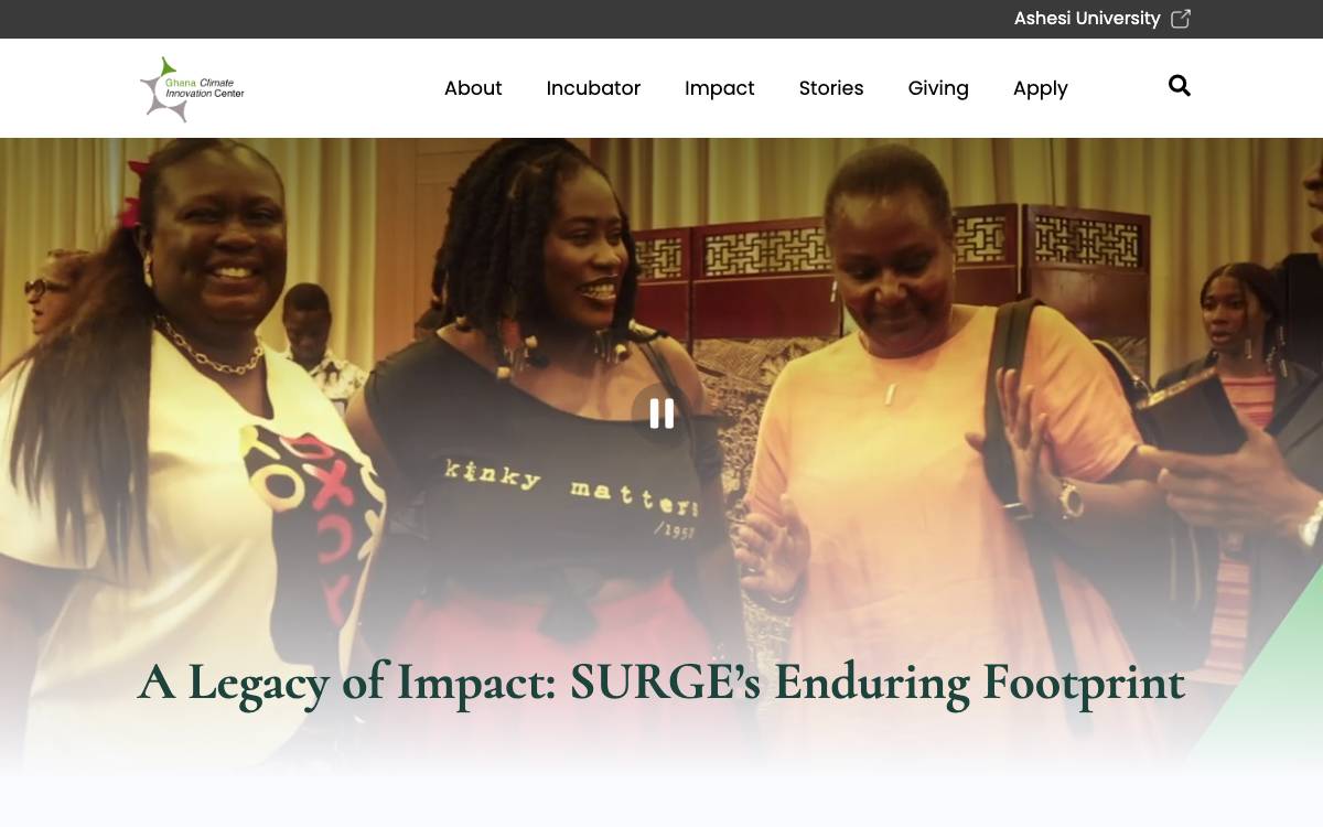 Ghana Climate Innovation Centre website preview