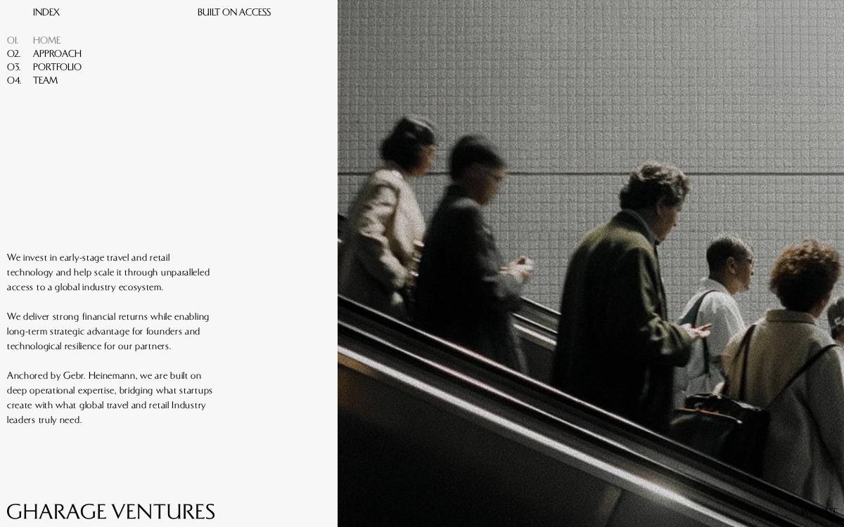 GHARAGE Ventures website preview