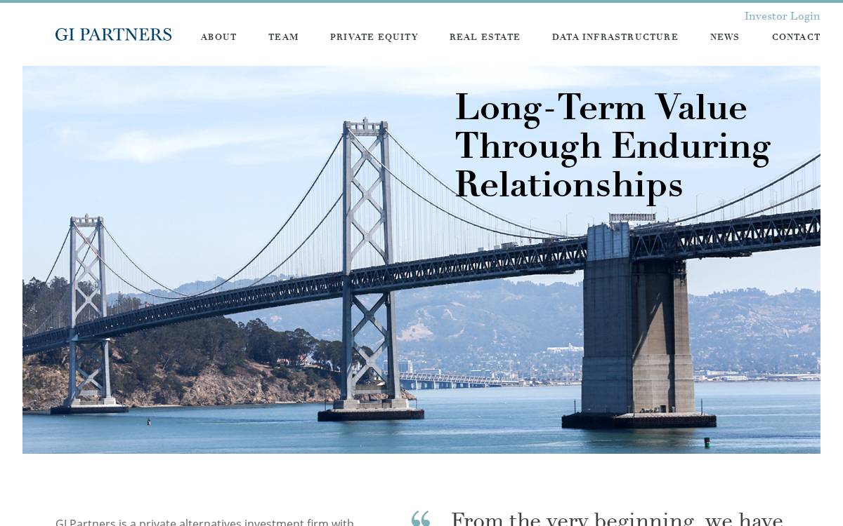 GI Partners website preview