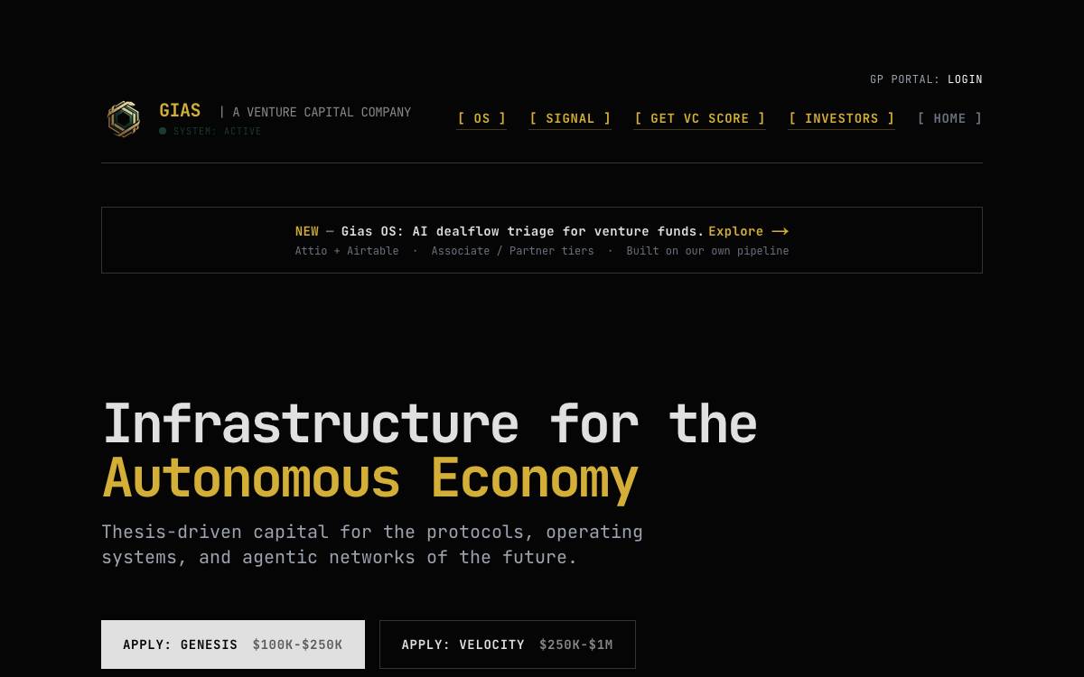 Gias website preview