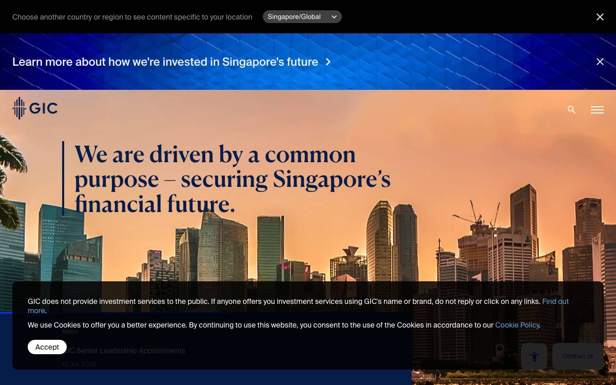 GIC website preview