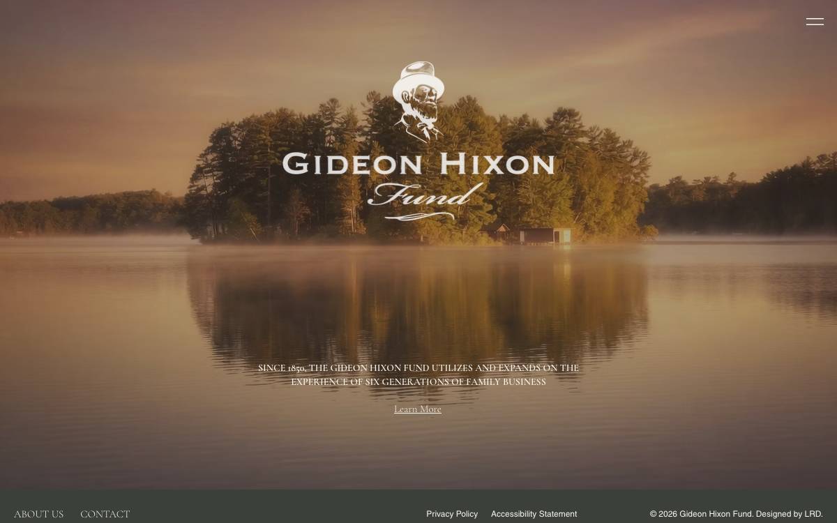 Gideon Hixon Fund website preview