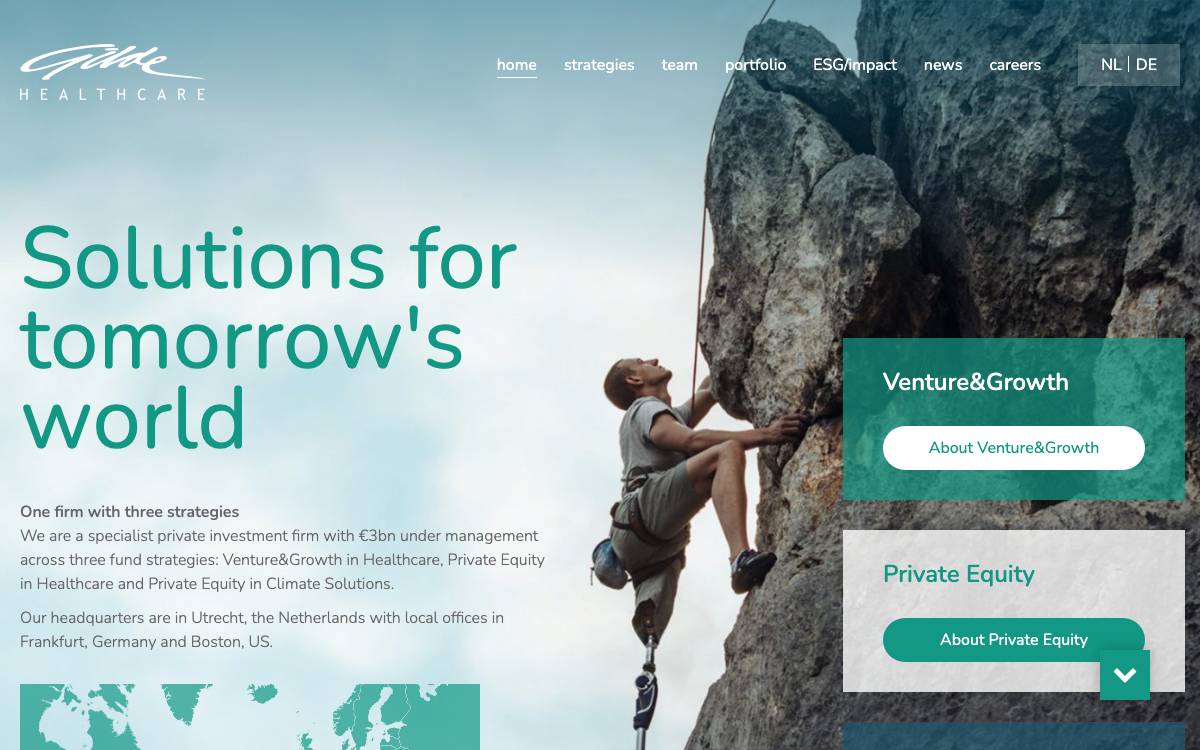 Gilde Healthcare website preview