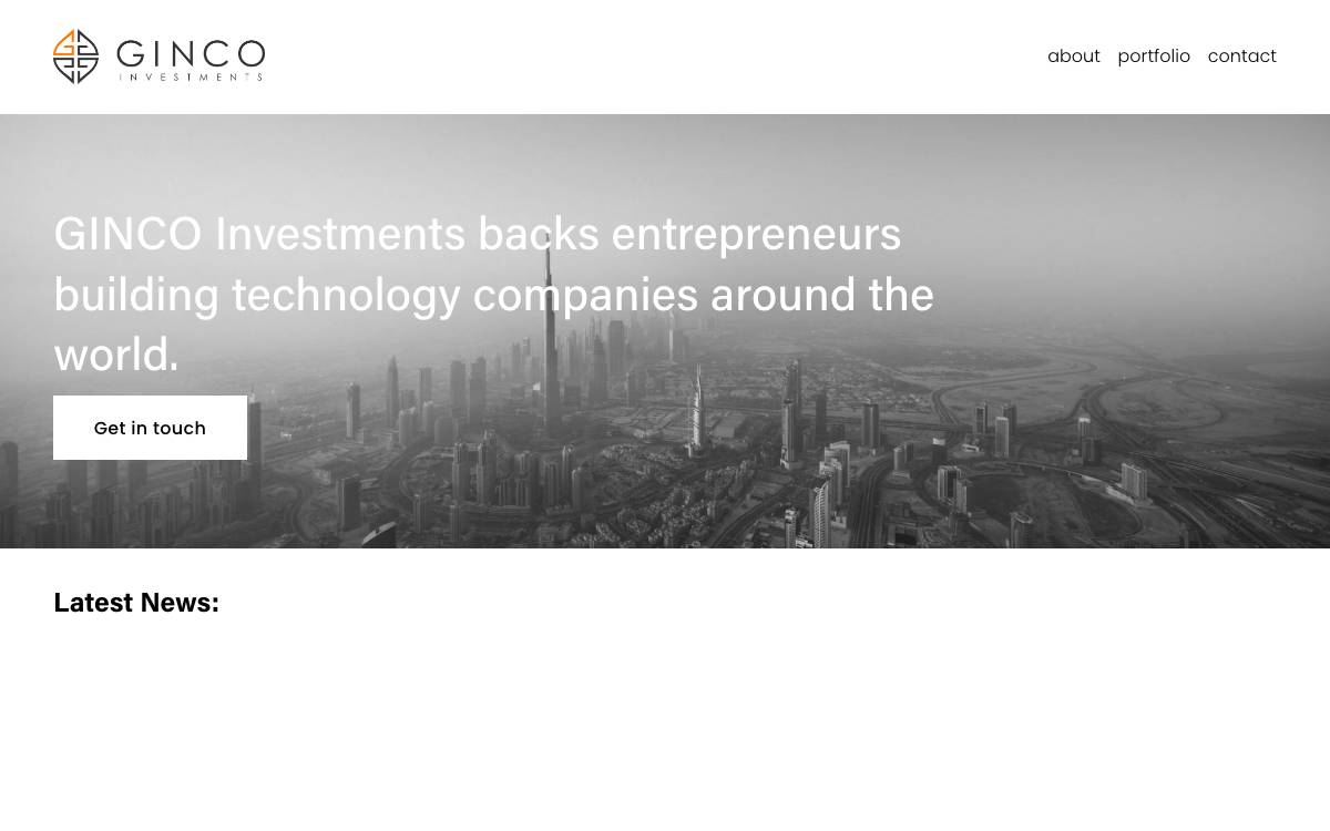 GINCO Investments website preview