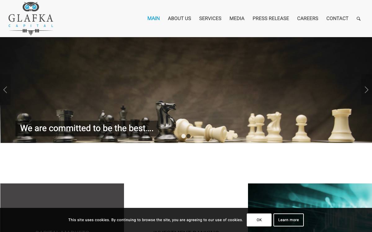Glafka Capital website preview