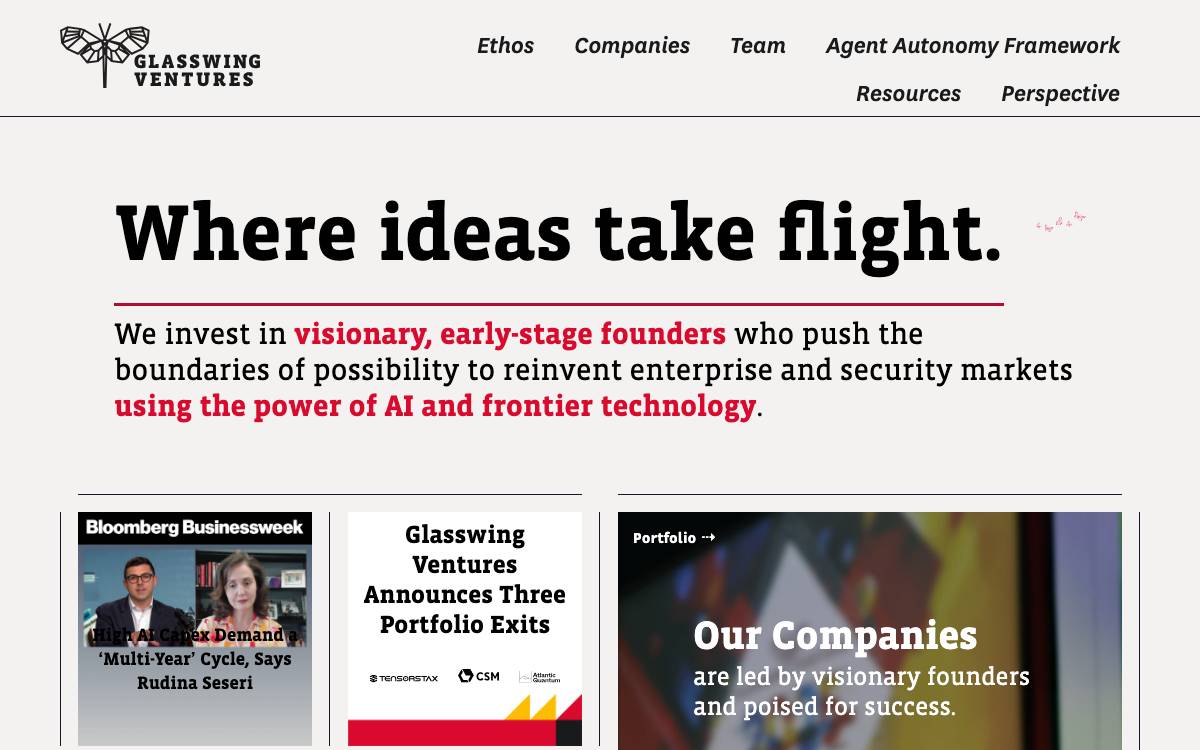 Glasswing Ventures website preview