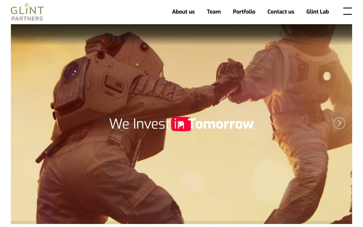 Glint Partners website preview