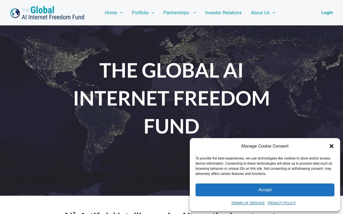 Global AI Internet Freedom Fund website preview