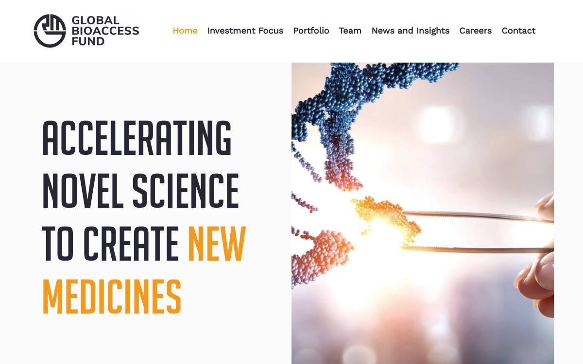Global BioAccess Fund website preview
